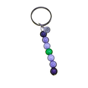 agender holographic pride drop keyring