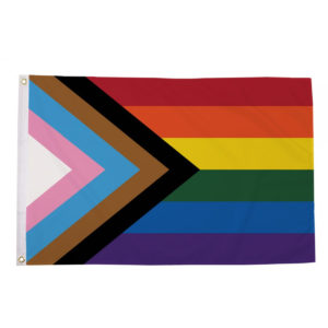 buy Rainbow progress lgbt pride 5' flag online