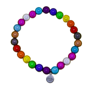 progress rainbow holographic pride bracelet