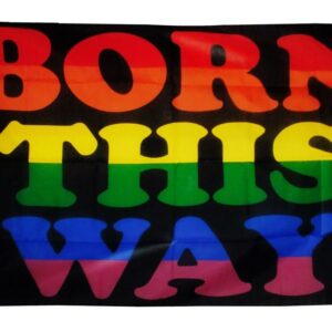 Born This Way Rainbow (5ft by 3ft ) Premium Pride Flag