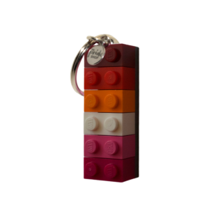 lesbian community flag brick keyring