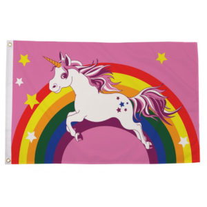 buy unicorn rainbow lgbt pride 5' flag online