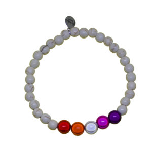 community lesbian white stone bracelet