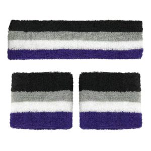 asexual sweatbands and headband set