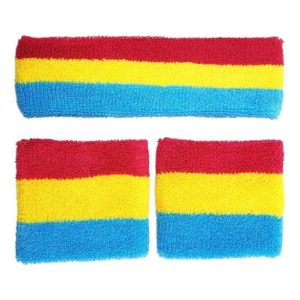 pansexual sweatband and headband set