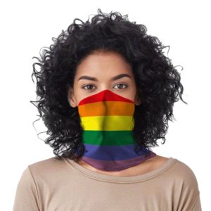 rainbow bandana face mask