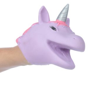 unicorn hand puppet purple