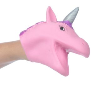 Unicorn hand puppet pink