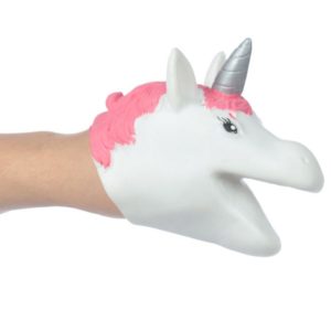 Unicorn hand puppet white