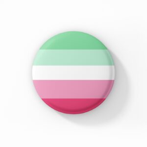 Vintage Style Button Badge - Abrosexual Pride Flag