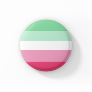 Vintage Style Button Badge - Abrosexual Pride Flag