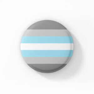 Vintage Style Button Badge - Demiboy Flag