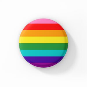 Vintage Style Button Badge - 1978 Original Pride Flag