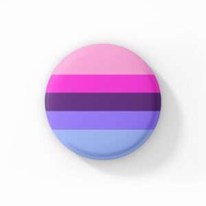 Vintage Style Button Badge - Omnisexual Pride Flag