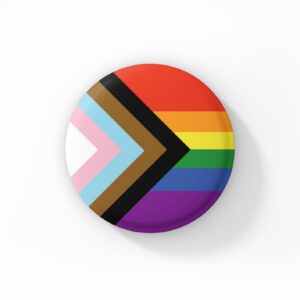 Vintage Style Button Badge - Progress Pride Badges