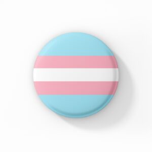 Vintage Style Button Badge - Transgender Badge Flag Style