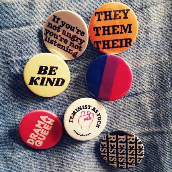 Vintage style Pride pin badges for sale