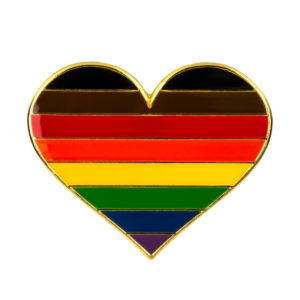 BAME Heart Pin badge