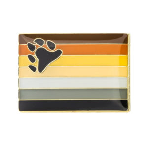 Bear Pride Flag Pin Badge