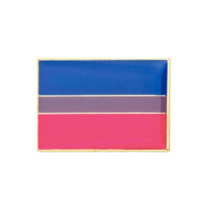 Bisexual pride flag pin badge