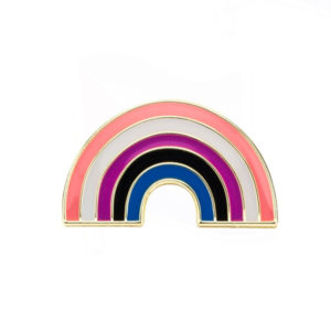 Gender Fluid Rainbow Pin Badge