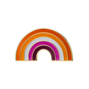 Lesbian Community Rainbow Pin Badge