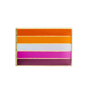 Lesbian Community Straight Flag Pin Badge