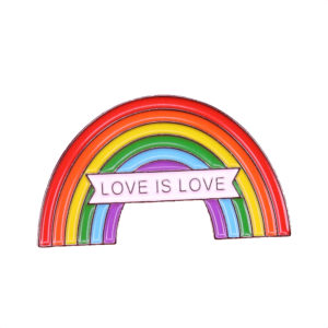 Love is Love rainbow pin badge