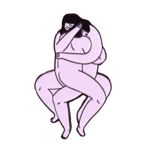 Naked Girls Hugging Pin Badge