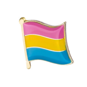 Pansexual Waving Flag Pin Badge