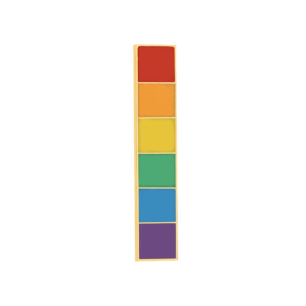 Rainbow Flag Strip Pin Badge