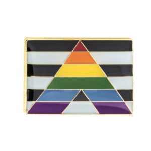 Straight Ally Pride Flag Pin Badge
