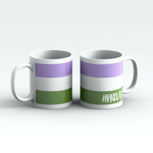 GENDERQUEER #PROUD Pride Mugs Pair