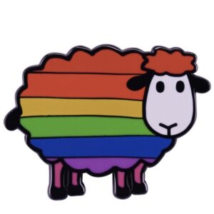 rainbow sheep of the family pin badge