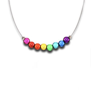 Gilbert Baker (Original Pride Flag) Holographic Set Wire Necklace
