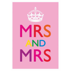 Mrs and Mrs Wedding Card