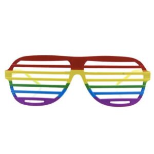 Gay Pride Rainbow Shutter Sunglasses