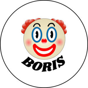 Boris Johnson is a clown badge