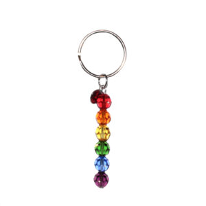 Rainbow Drop Keyring With Swarovski Elements