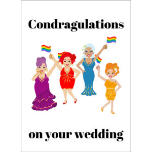 Condragulations Wedding Card - Gay Wedding Card