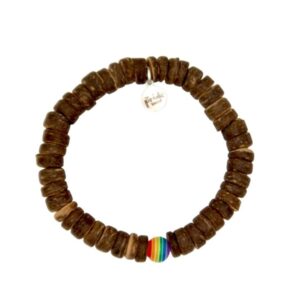 Coconut / Resin Bead LGBT Bracelet