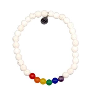 LAVA Bracelet with Gemstone Set – White