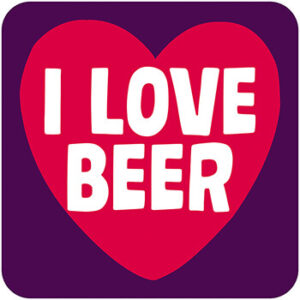 I Love Beer Coaster