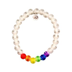 Rainbow RESIN Bracelets in White