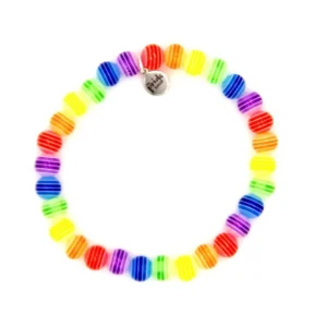 Rainbow Resin Bead Bracelet