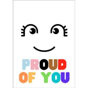 Proud Of You (Rainbow Happy Face) - Coming Out Card