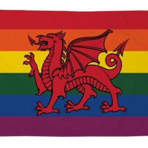 Welsh Gay Pride Flag (5ft x 3ft) Premium Flag