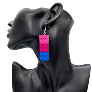 Bisexual Lego® Brick Earrings
