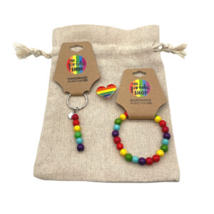 Handmade Pride Love Gift Bag in Cotton