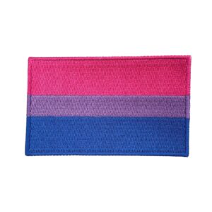Bisexual Flag Iron On Patches Rectangle Shape